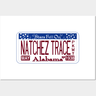 Natchez Trace Parkway, Alabama license plate Posters and Art